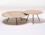 Metaform DP salontafel keramiek rond wood