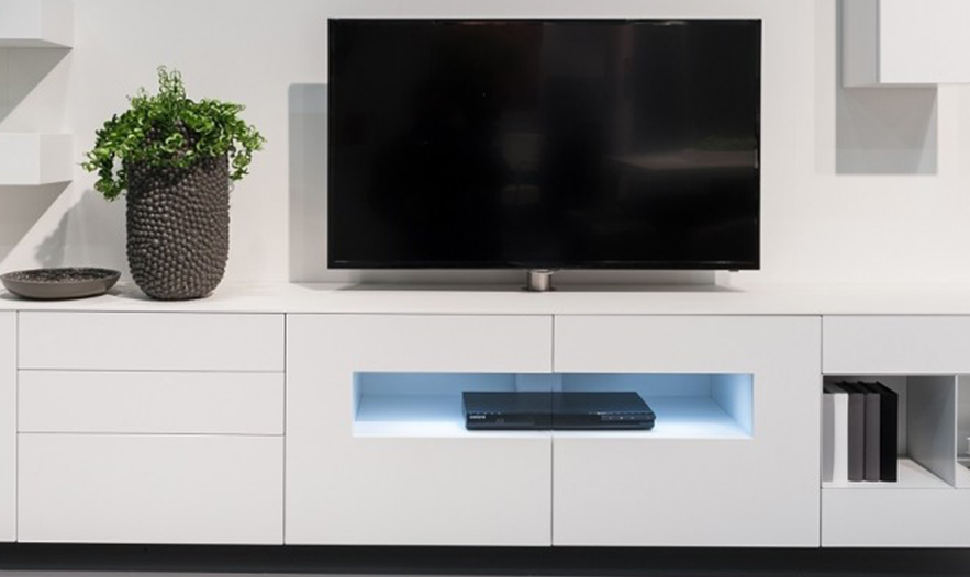 TV-meubel hoogglans wit Bottom Afbeelding